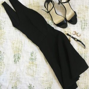 Top shop deep V little black dress